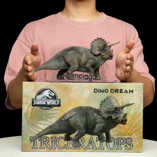 模玩集丨DINODREAM侏罗纪世界正版授权DD三角龙恐模型手办1/30
