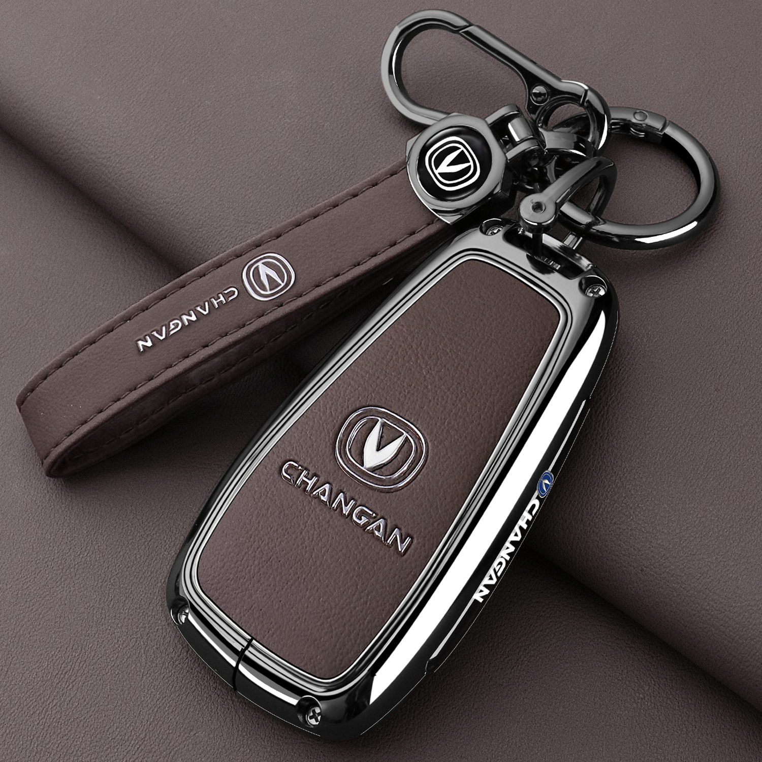 【高档摩卡棕】长安CS75钥匙套