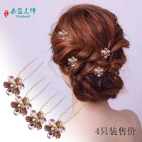 韓國(guó)發(fā)夾水鉆女士花朵頭飾品