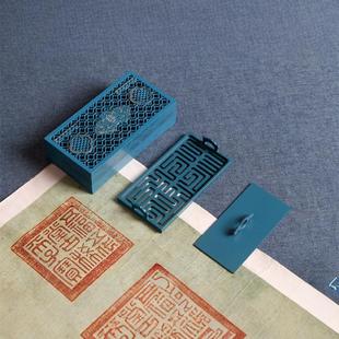 纯黄铜烧蓝印香炉香道套装家用打篆香炉工具室内拓香粉模具熏香小