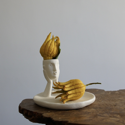 放佛手柑瓜果的托盘高脚高颜值陶瓷花瓶器皿盘子水果盘点心盘艺术