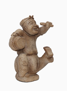 新中式宋代美学侘寂风击鼓人公办公室休闲区布置茶几收纳套装摆件