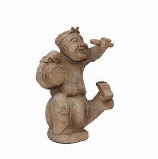 新中式宋代美学侘寂风击鼓人公办公室休闲区布置茶几收纳套装摆件