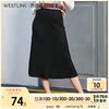 Clearance sale Westlink/ West encounter skirt A word skirt Paige Show thin Simplicity commute solar system skirt