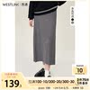 West encounter skirt 2021 Autumn and winter new pattern French Hepburn Black longuette 11811356