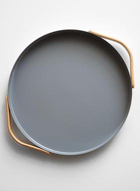 Stelton Emma不锈钢圆形餐盘北欧风格纯色圆型平盘茶盘托盘13英寸