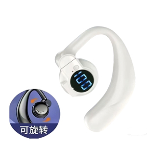 蓝牙耳机挂耳式气传导数显电量IPX3防水运动耳机电量显示TYPE-C充