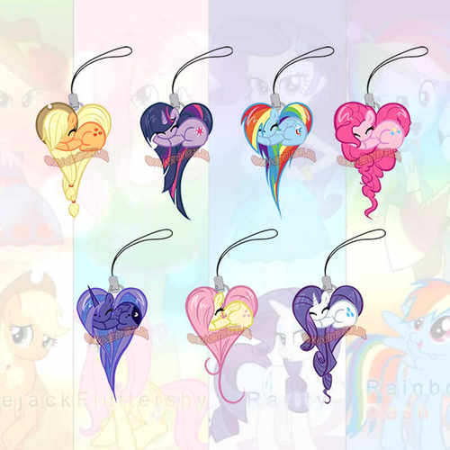 小马宝莉创意可爱标志手机链