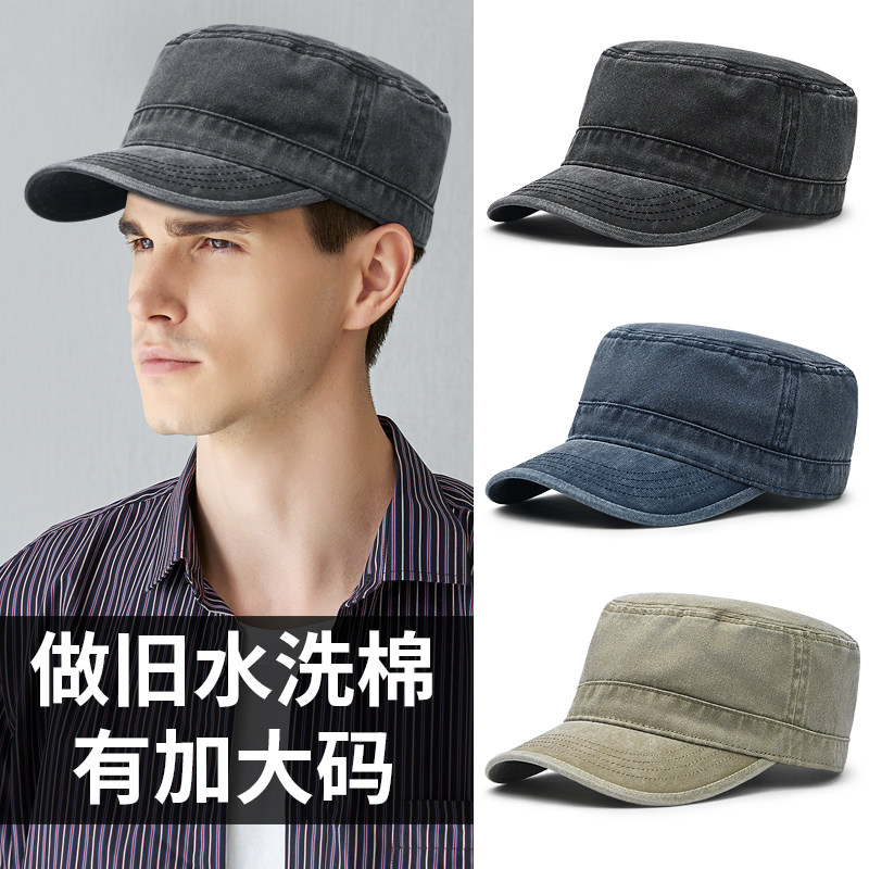 平顶帽男秋冬天短檐鸭舌帽