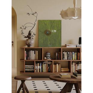 现代艺术抽象绿色手绘油画手工丙烯客厅装饰画小众艺术背景墙挂画