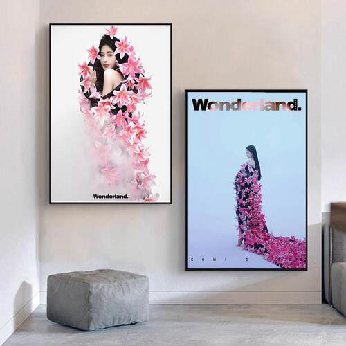 鞠婧祎杂志海报挂画Wonderland明星照片可定制客厅装饰画卧室壁画
