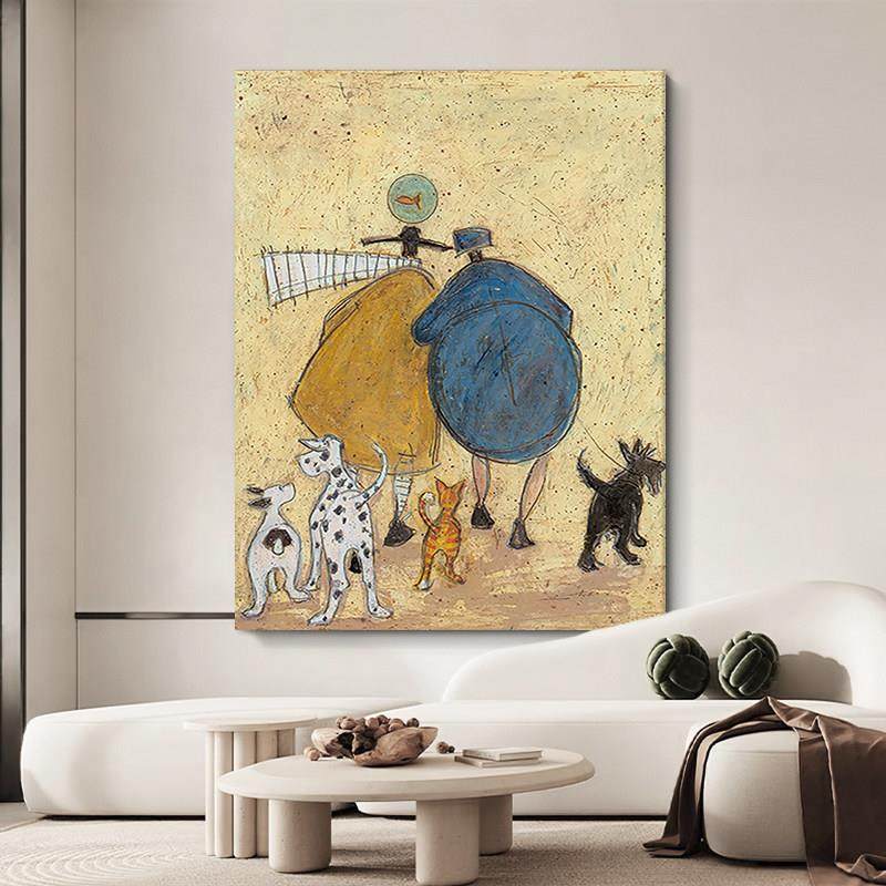 小众艺术手绘油画法式抽象人物客厅卧室装饰画中古风玄关餐厅挂画,家居饰品,油画,淘宝优惠券,粉丝福利购,淘宝优惠卷