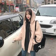 学生棒球服夹克加厚春秋装 外套女新款 拉链连 卫衣运动休闲短款 韩版