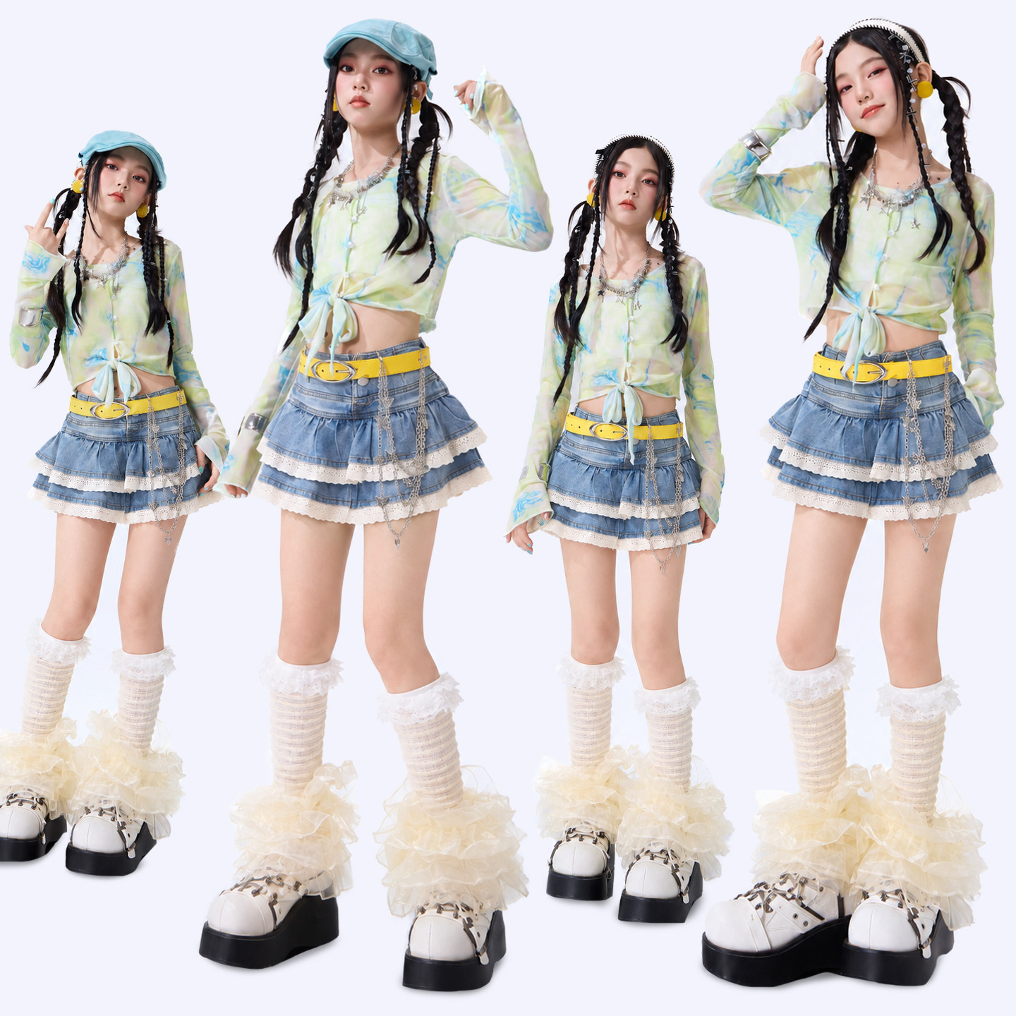 女童爵士舞服装演出服jazz甜酷