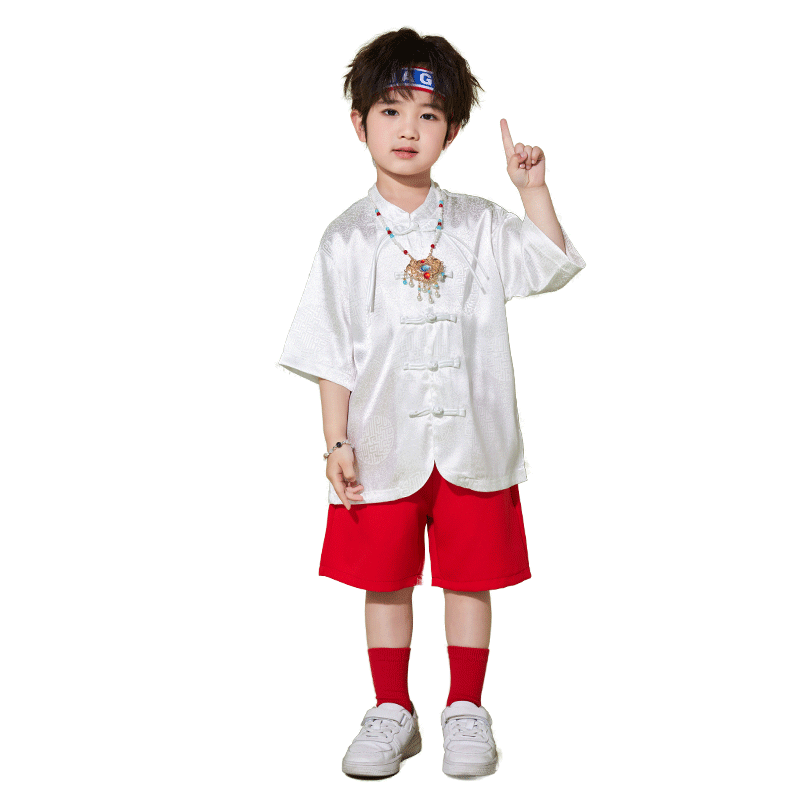 智奴比男女童中国风演出服