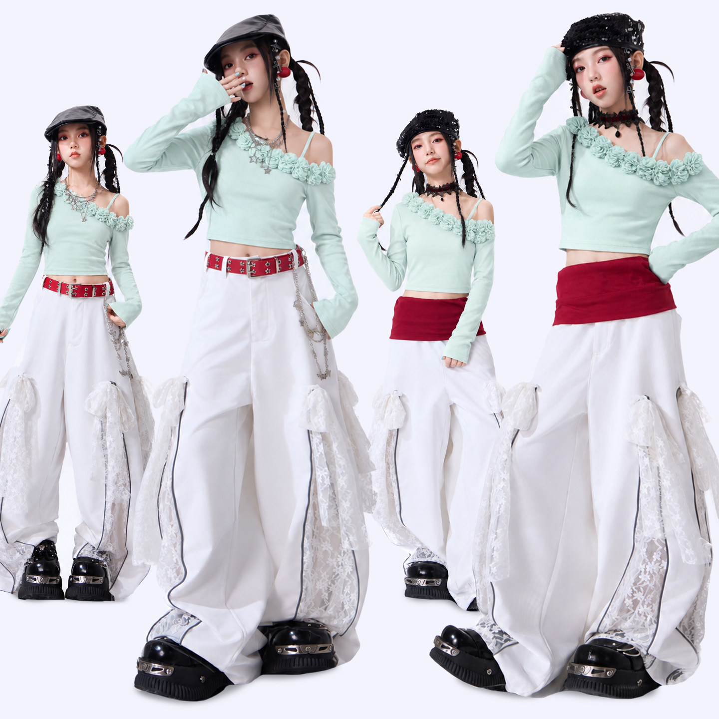 少儿爵士舞服装女团jazzT台走秀