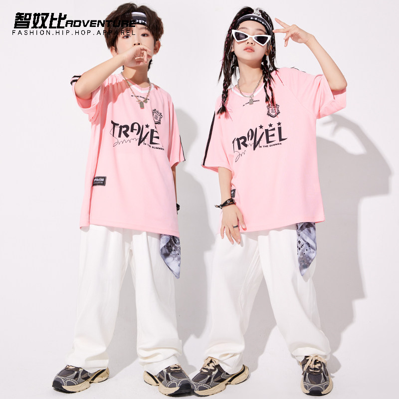 童装儿童街舞套装男童酷帅hiphop舞台架子鼓演出服表演服装潮服夏