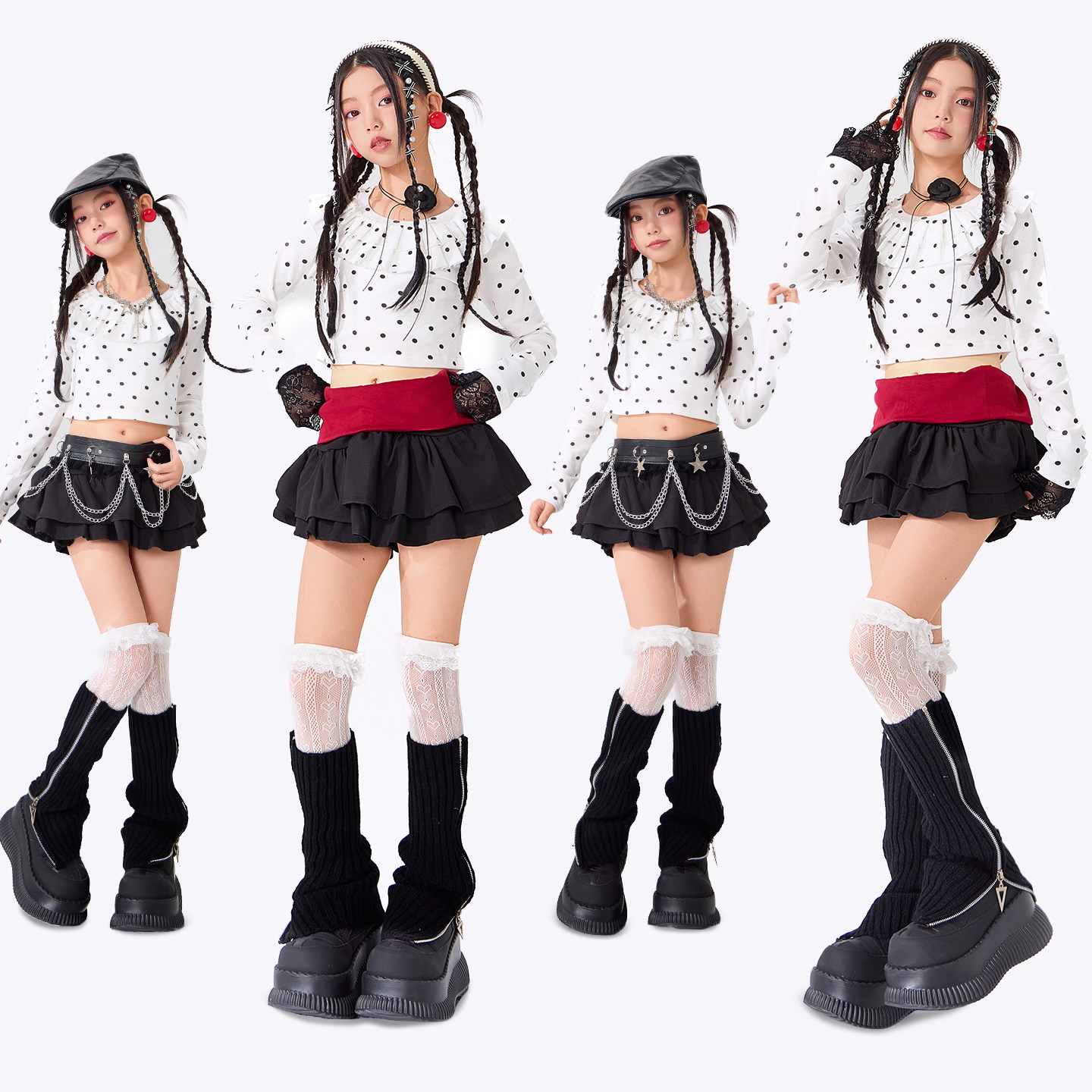 爵士舞服装女童舞蹈潮服女孩
