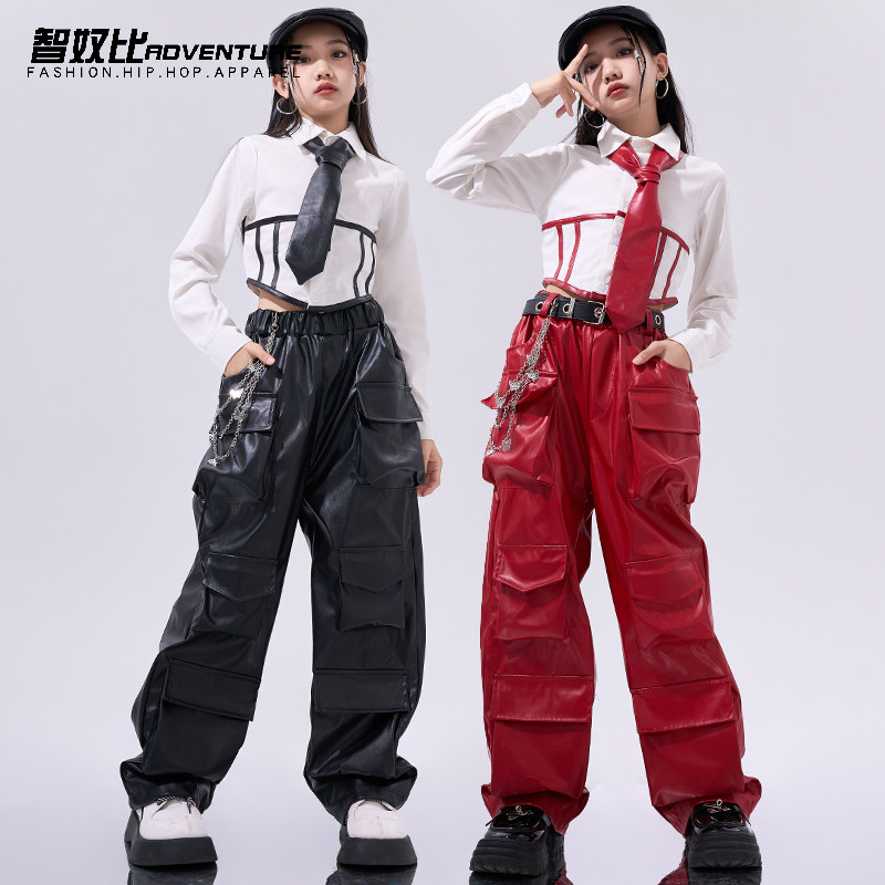 智奴比爵士舞服装女童儿童演出服