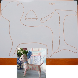 软模板画图可反复用描图tilda腊肠狗乖乖大狗小狗图纸模板
