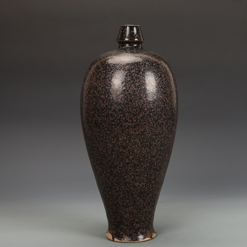 宋瓷收藏磁州窑系山西介休窑铁锈花梅瓶古董古玩旧货老货收藏