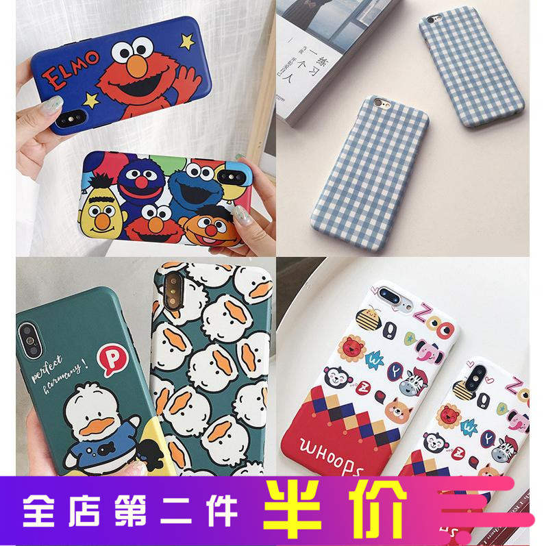 芝麻街卡通三星S8/S9+/S7edge手机壳C5/C7/C9/A9S小清新格子硬壳在类目 3C数码配件, 手机配件, 手机保护套/壳中 - 来自Buy2taobao.com提供专业的淘宝代购服务