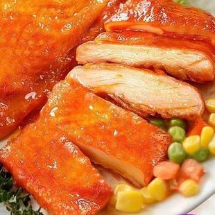 三洋泉奥尔良腿排950克10袋带皮汉堡肉半成品冷冻商用