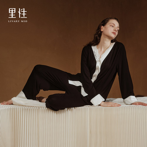 里性家居服套装复古法式风