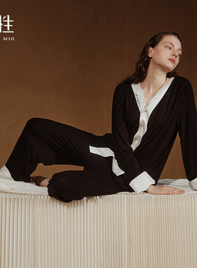 里性 LIVARY MIO 云端法式复古居家服睡衣贴身舒适可外穿长袖套装