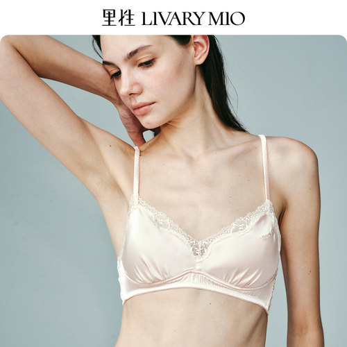 里性 LIVARY MIO 宣言三角杯法式真丝无钢圈文胸蕾丝刺绣内衣