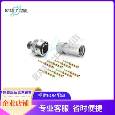 RT06128PNH03SS-K【CONN PLUG MALE 8POS GOLD CRIMP】