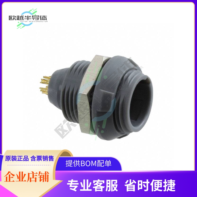 8P1P006200GRB01【CONN RCPT FMALE 6P GOLD SLDR CUP】