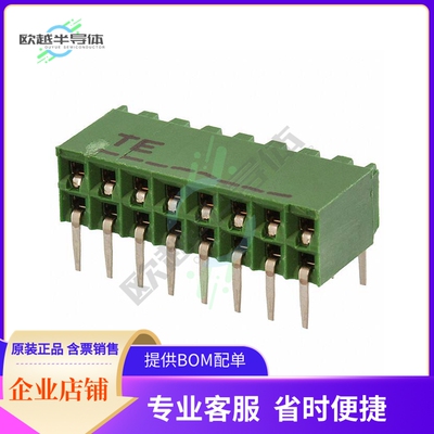 216604-8【CONN RCPT 16POS 0.1 GOLD PCB R/A】