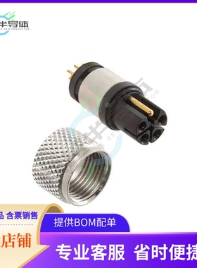 858-LP5-20TRLS4【M12 5P L-CODE FEMALE BRASS/TIN S】