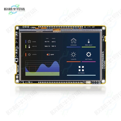 MIKROE-6162[开发板MIKROMEDIA 5 FOR PIC32MZ RESISTI】