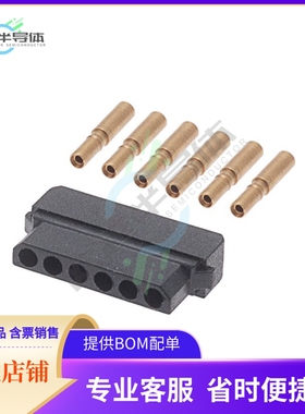 M80-8980605【CONN RCPT 6P CRIMP 24-28AWG GOLD】