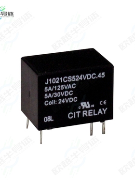 J1021CS524VDC.45[继电器RELAY GEN PURPOSE SPDT 5A 24V]