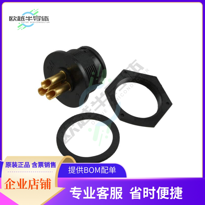 4182-3SG-300【CONN RCPT FMALE 3P GOLD SLDR CUP】