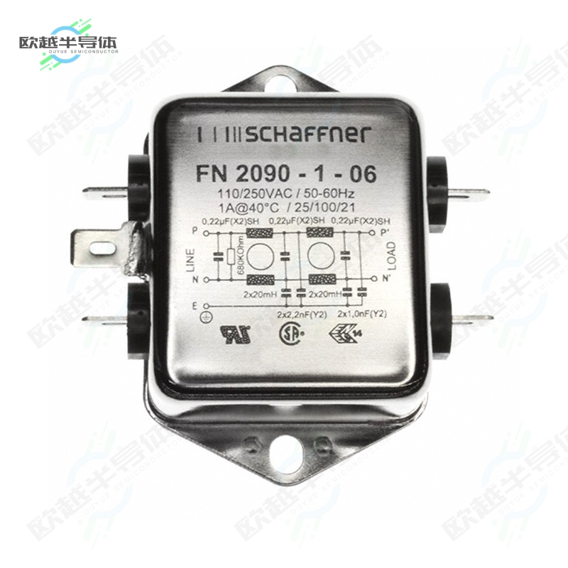 FN2090KK-1-06[滤波器LINE FILTER 250VAC/VDC 1A CHASS]