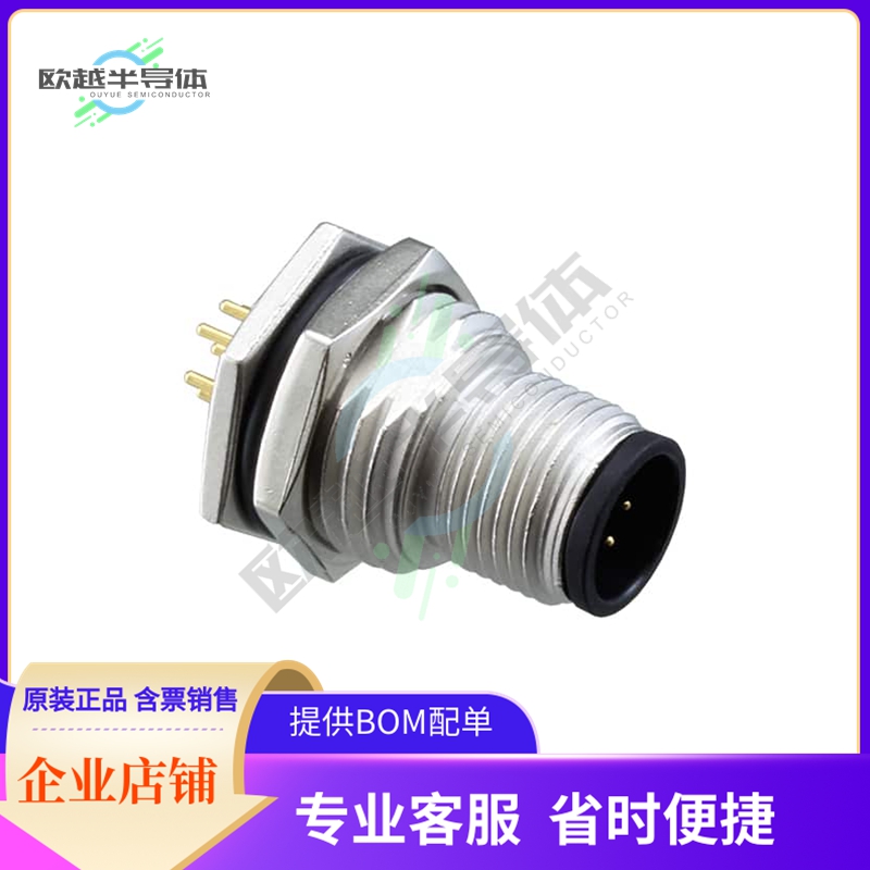 M12A-08PMMP-SF8002【CONN PLUG MALE 8POS GOLD SOLDER】