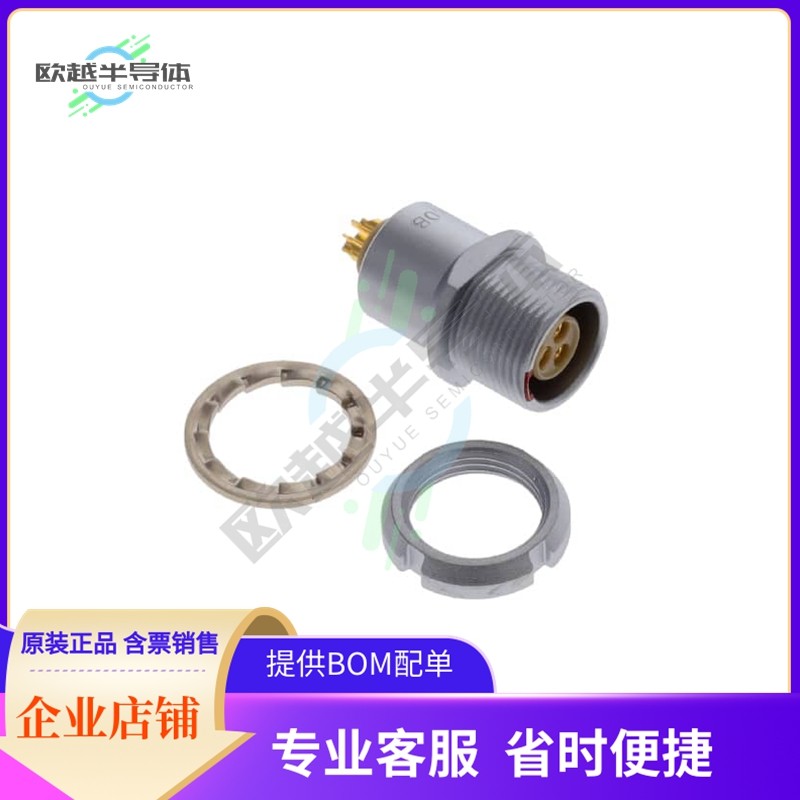 EEG.0B.303.CLL【CONN RCPT FMALE 3P GOLD SLDR CUP】