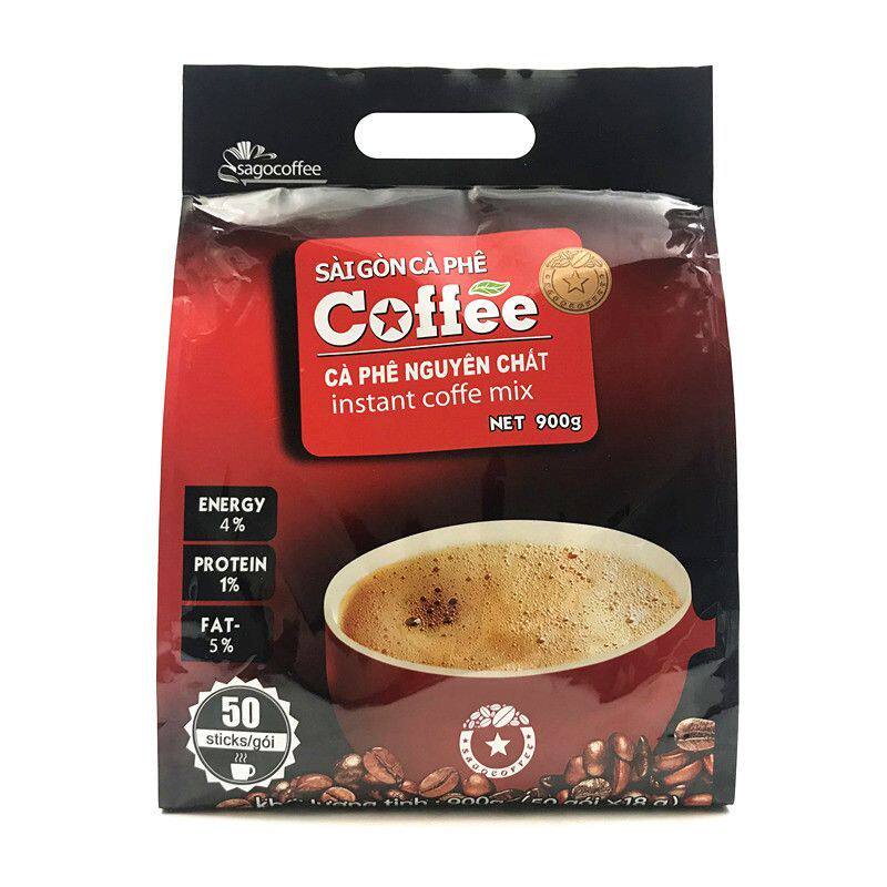 送杯勺子越南进口西贡咖啡原味三合一速溶咖啡碳烧咖啡粉900g袋装