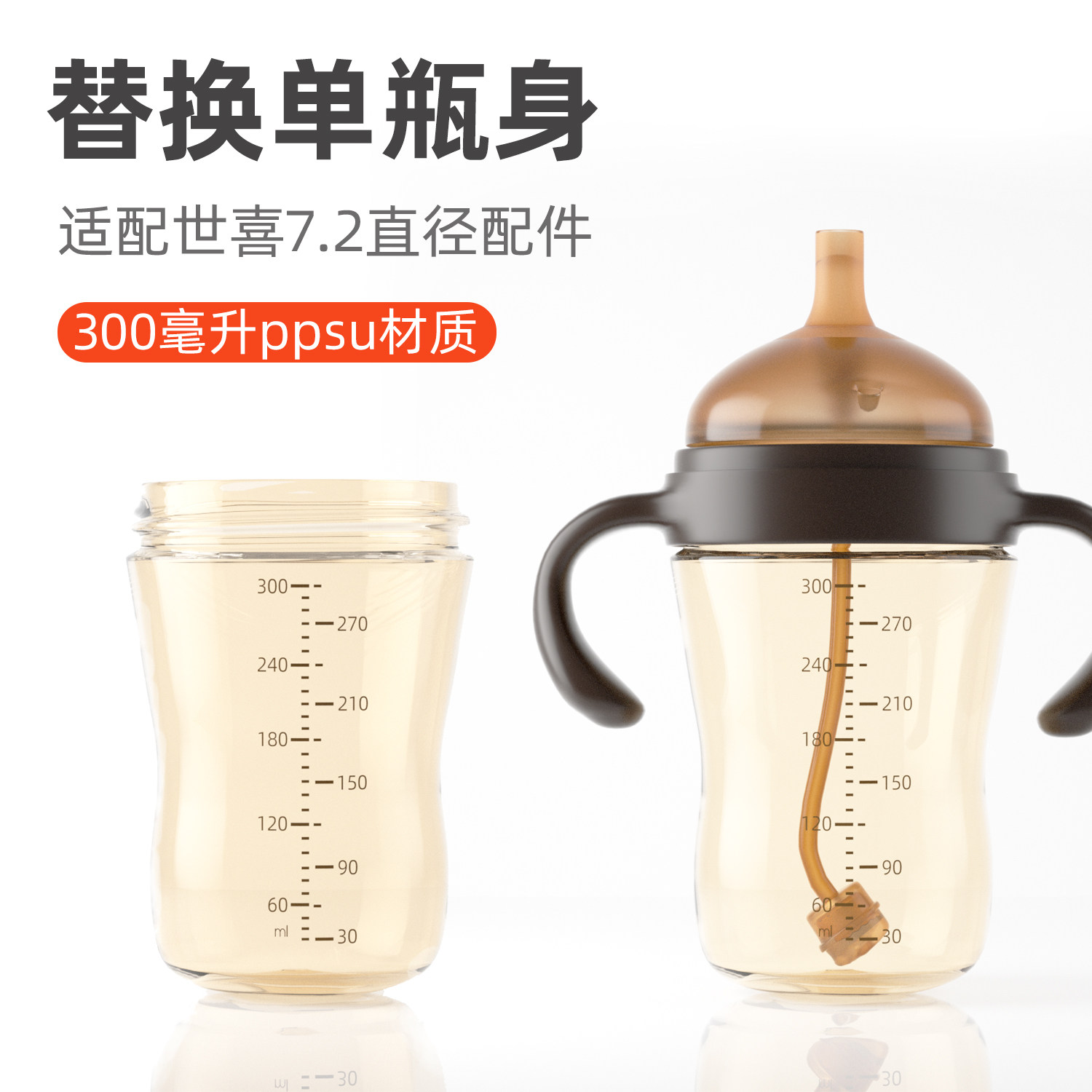 适配世喜塑料奶瓶瓶身图片