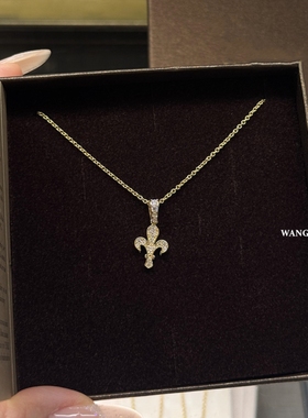 佛罗伦萨鸢尾花满钻项链