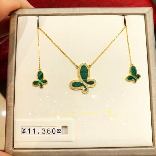 耳钉孔雀石镀黄金色粉贝母白贝母