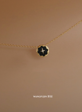 巴洛克黑玛瑙圆形项链