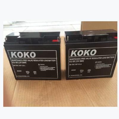 可可蓄电池6GFM20 免维护12V20AH消防 UPS 直流屏电源