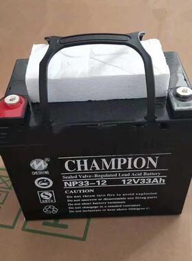 CHAMPION蓄电池NP33-12铅酸免维护12V33AH机房UPS设备电源