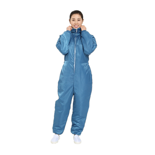 羽兴连体防静电棉衣工作服加厚冬装室外冷库男女防寒保暖防尘棉服