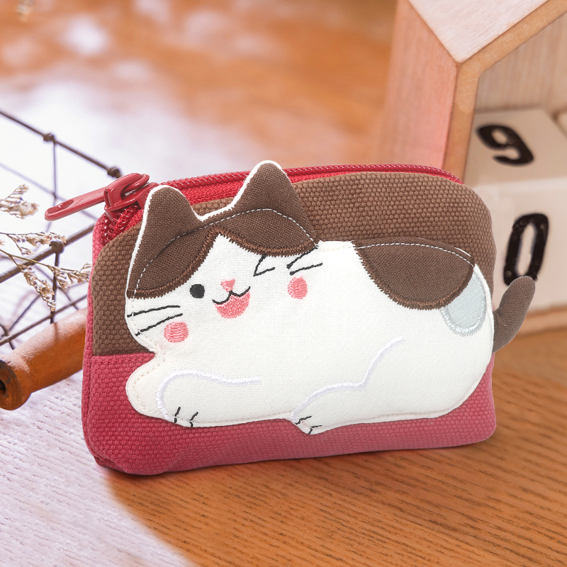 Kine猫布艺原创零钱包随身包